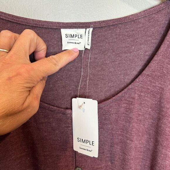 SIMPLE 3X Long Sleeve Dress - Picture 2 of 9